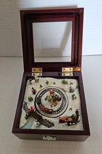 Holiday Train Animated Wind-up Music Box 