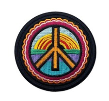 1960's Sunrise Sunset Peace Sign 3 inch patch  IV7472 F7D12M picture