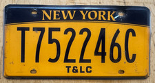 EMPIRE STATE NYC TAXI  LIMO COMMISSION   T&LC AUTO LICENSE PLATE 