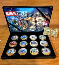 MASSIVE...Marvel Avengers 12 Piece 24K Gold Plated Collectors Set...Last One... picture