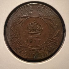 1917c Canada-Newfoundland Large Cent Bronze Coin-George V-KM#16 picture