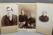 Antique Cabinet Cards Matching Set, Mr. And Mrs. Olson Mt. Pleasant IA Nash picture