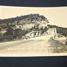 Vintage Real Photo Postcard RPPC Pike's Peak Bridge Missouri Div. Back Unposted picture