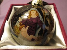 Stunning Old World Christmas Nativity Jesus Mary Joseph Glass Christmas Ornament picture