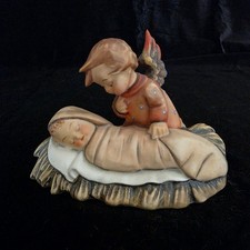 VTG Goebel Hummel Angelic Sleep Figurine HUM 25 TMK-1 Crown Mark Germany READ picture