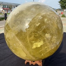 19.4lb Natural smoky citrine crystal Ball quartz Crystal polished Sphere Healing picture