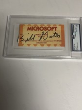 Autographed Bill Gates Business Card Cut PSA Signed Auto Microsoft Founder picture