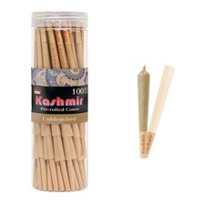 Pre-Rolled cones 1 1/4 size Unbleached Rolling Papers W Filter Tips 100 Pack picture