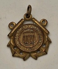 Vintage (WW2?) Sterling Silver US Coast Guard Pendant, G12 picture