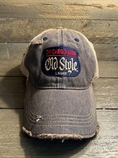 Heileman's Old Style Chicago’s Beer Snapback Trucker Hat Cap Distressed Look New picture