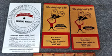 Vintage Simonds Abrasives Co. Grinding Wheel Speed Chart + 2 Notepads picture