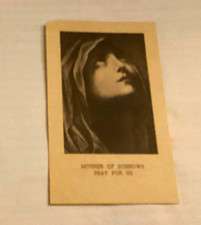 Christianity Holy Card Collectible - Mother of Sorrows Pray for Us picture