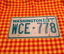 Vintage 1982-1987 Washington State license plate for a passenger car #WCE-778 picture