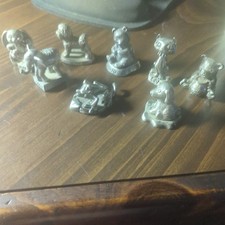 Lot Of  8 miniature Pewter animal Figurines  picture
