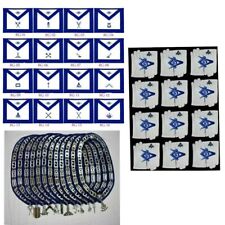 Masonic Blue Lodge Officer Chain Collar Jewels Apron Gloves LOT of 12X4 picture