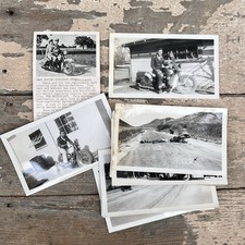 1930s 1940s Harley Davidson Motorcycle Original Photo Lot Crash RPPC Ephemera picture