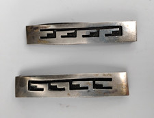 Vintage Hopi Sterling Silver Barrettes, Matching Pair 3/8