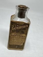 Victorian Era Pancreobismuth & Pepsin Glass Bottle Embossed Frye Portland ME picture