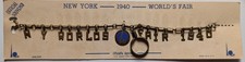 1940 New York World's Fair Official Charm Bracelet on Card NYWF Trylon picture