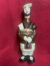 Vintage Scotsman Bagpipe Scottish Decanter Ceramic 12
