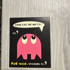 School’s Out, Pac-Man‘s In - 1980 Fleer PAC-MAN Sticker Card #26 In Great Shape picture