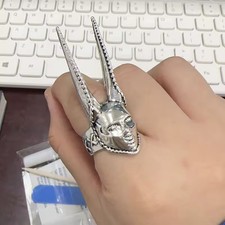 JoJo's Bizarre Adventure Adjustable Skull Ring Cosplay Jewelry Gift picture