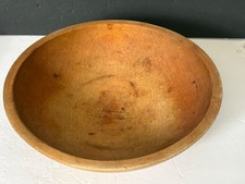 Vintage Munising Wooden Bowl Carved Signature 11.5