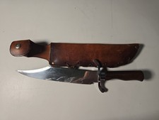 Vintage 1970's SALADMASTER Commemorative Bowie Hunting Knife with Sheath 14.75