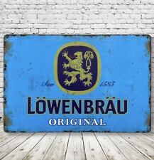 Lowenbrau Vintage Style Tin Metal Bar Sign Poster Man Cave Collectible New picture
