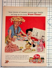Vintage 1950s Post-Tens Cereal Ad Dick Sargent Art Family Breakfast Ephemera picture
