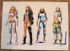 *AWESOME Choice (of 3) Milo Manara Signed BARBARELLA Screenprints*  Concept Art picture