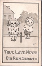 H. Horina True Love Never Did Run Smooth Comic Postcard 1910 Posted picture