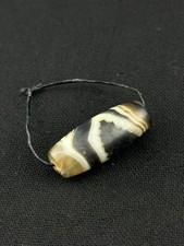 Authentic Ancient  Large Banded Agate Stone Dzi Bead in Good Condition picture