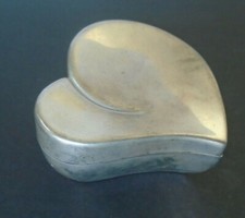 Vintage Lori Grainer Safekeeper Heart Shaped Trinket Box stetling 4.5