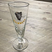 Rare Vintage 1950s Guinness 7oz Footed Pilsner Tasting Glass 7.5