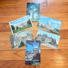 Vintage Washington DC Postcard Lot 6pc Multicolor Souvenir Ephemera picture
