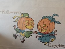 Early 1900s HALLOWEEN POSTCARD- GIBSON ART CO - Dancing JOL goblins (Irish ? ) picture
