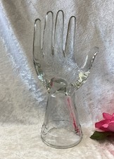 Vintage MCM Art Glass Hand Ring Holder Jewelry Display Sculptural Decor picture
