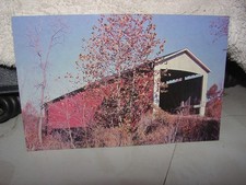WILKINS MILL COVERED BRIDGE - PARKE COUNTY, IND NO. 35 + NEET ERROR CARD picture