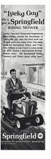 1964 Springfield Tractor: Lucky Guy Riding Mower Vintage Print Ad picture