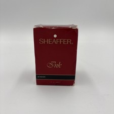 Vintage Sheaffer Skrip Black Fountain Pen Ink Bottle 50ml 2oz Boxed USA Made New picture