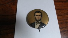 Antique 1910 Abraham Lincoln Early Pin / Button - Vintage Politics picture