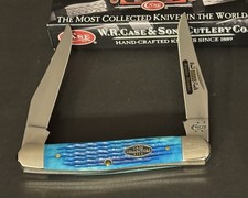 🔥 2016 Case XX Caribbean Blue Bone Muskrat Pocket Knife Collectors Club CCC picture