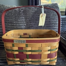 NEW LONGABERGER 2008 WRAP IT UP BASKET W/ LINER, PROTECTOR & TIE ON picture