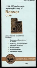 USGS Metric Topographic: Beaver, Utah 1980 Topo Map picture