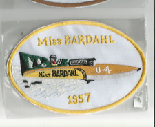 Miss Bardahl U-4 1957 hydroplane boat racing patch 3-1/2 X 5-1/4 #9027 picture
