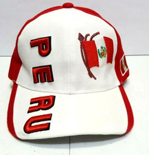 Peru Flag Cap Peruvian Hat Gorra De Bandera Andes South America picture
