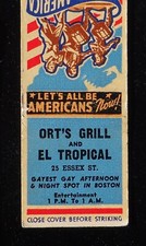 1940s WW2 Ort's Grill and El Tropical Gayest Gay Spot Radio WHDH Boston MA MB picture