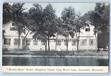 Annandale Minnesota MN Postcard Beauty Spots Bungalow Island Clear Water c1905 picture