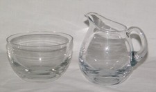Stueben Style Mini Crystal Creamer and Open Sugar Set picture